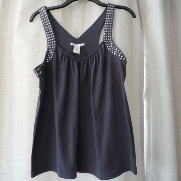Charlotte Russe Tops - Charlotte Russe Gray Studded Tank Top Large Charlotte Russe Tops - Charlotte Russe Gray Studded Tank Top Large